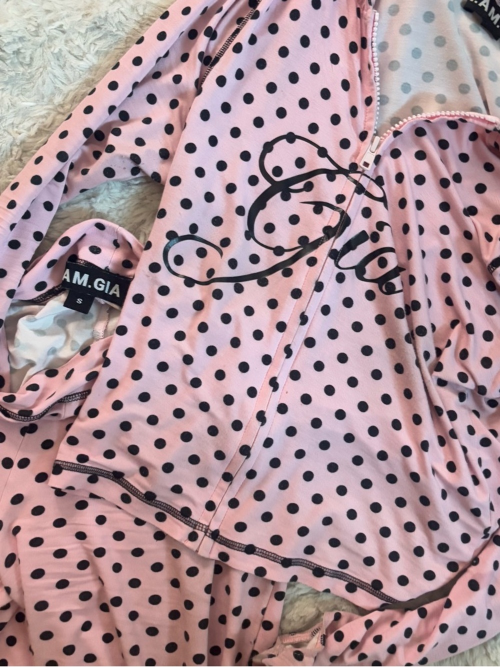I.AM.GIA pink polka dot set - Picture 2 of 5